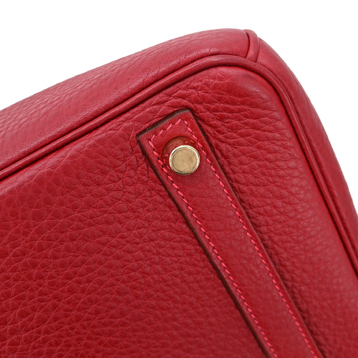 Hermes Rouge Garance Taurillon Clemence Birkin 30 Handbag