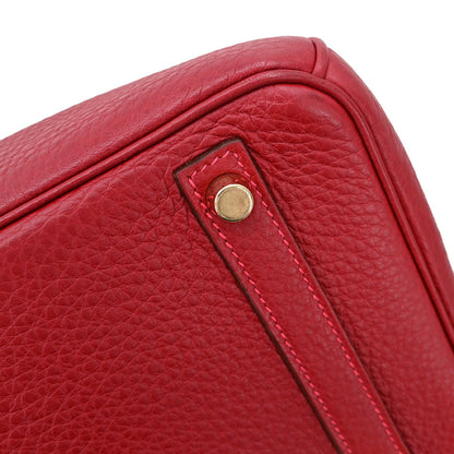 Hermes Rouge Garance Taurillon Clemence Birkin 30 Handbag