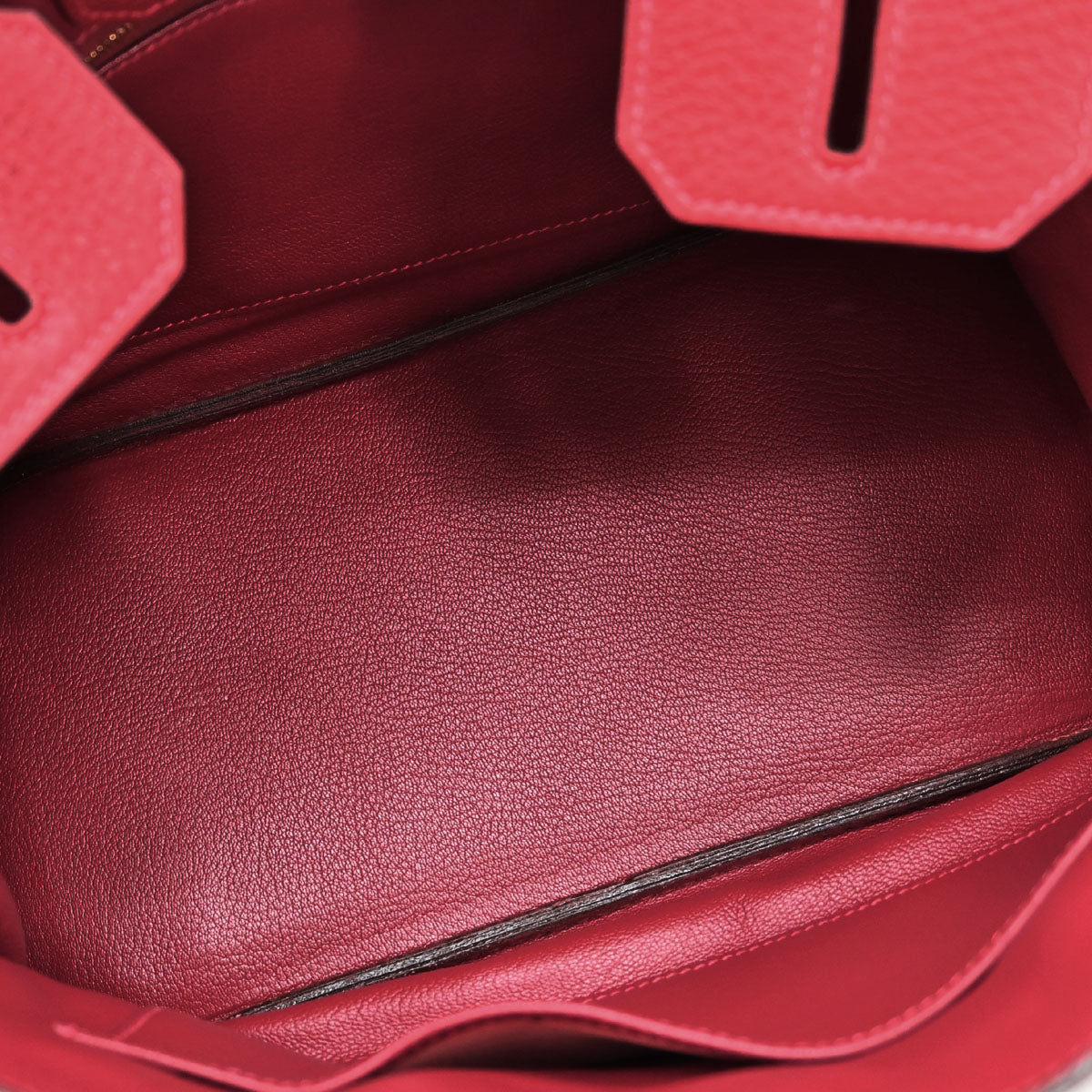 Hermes Rouge Garance Taurillon Clemence Birkin 30 Handbag