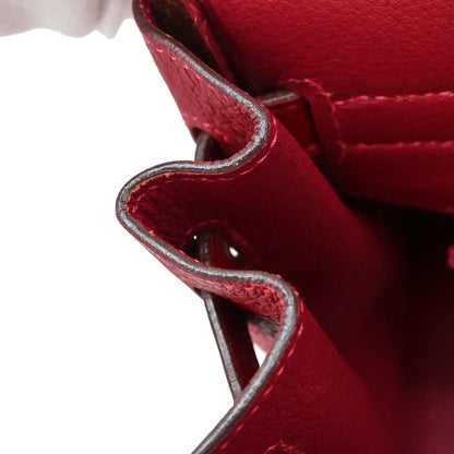 Hermes Rouge Garance Taurillon Clemence Birkin 30 Handbag