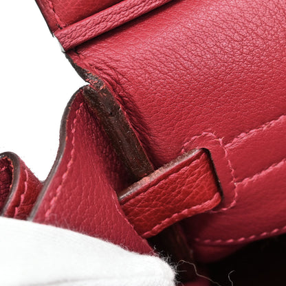 Hermes Rouge Garance Taurillon Clemence Birkin 30 Handbag