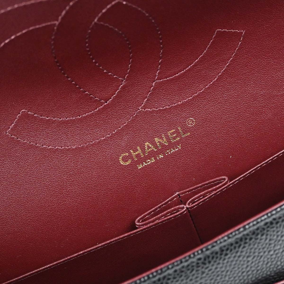 Chanel Black Caviar Skin Jumbo Classic Double Flap Shoulder Bag