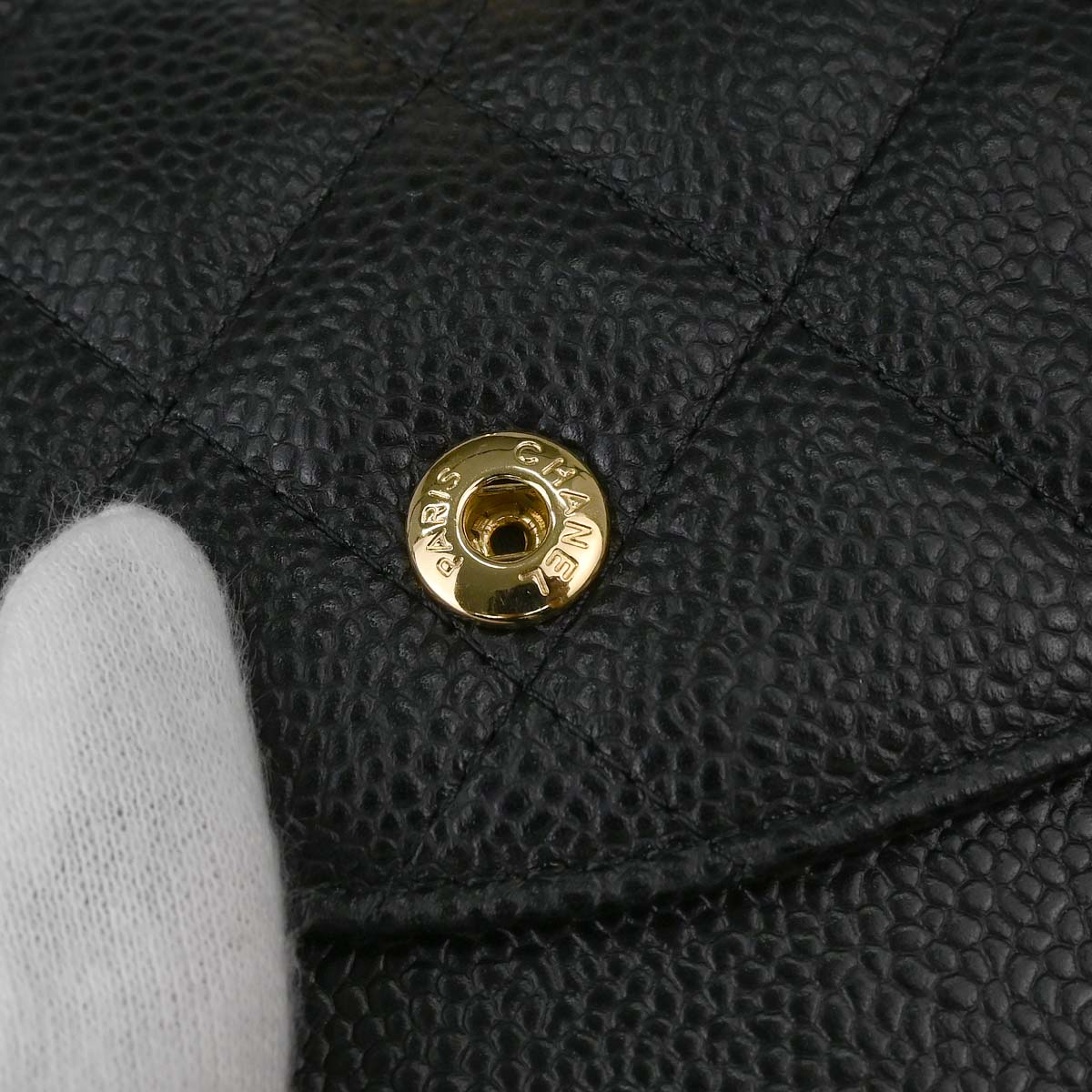 Chanel Black Caviar Skin Jumbo Classic Double Flap Shoulder Bag