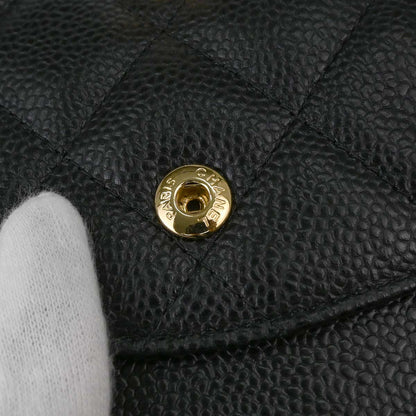 Chanel Black Caviar Skin Jumbo Classic Double Flap Shoulder Bag