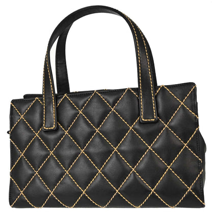 Chanel 2004-2005 Black Calfskin Wild Stitch Handbag