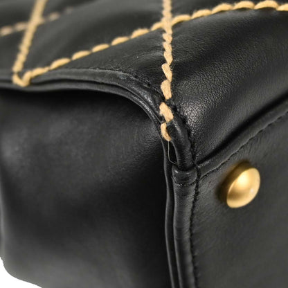 Chanel 2004-2005 Black Calfskin Wild Stitch Handbag