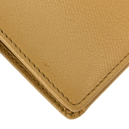 Chanel Beige Calfskin Bifold Long Wallet