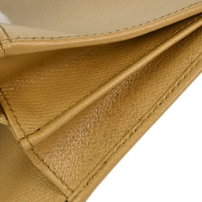 Chanel Beige Calfskin Bifold Long Wallet