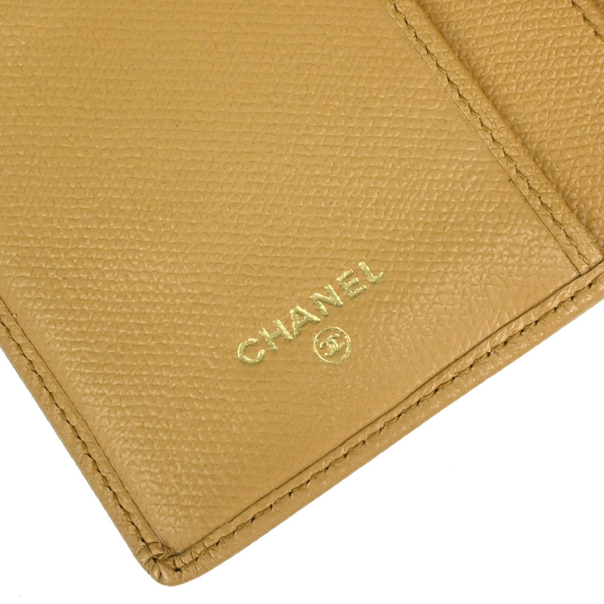 Chanel Beige Calfskin Bifold Long Wallet