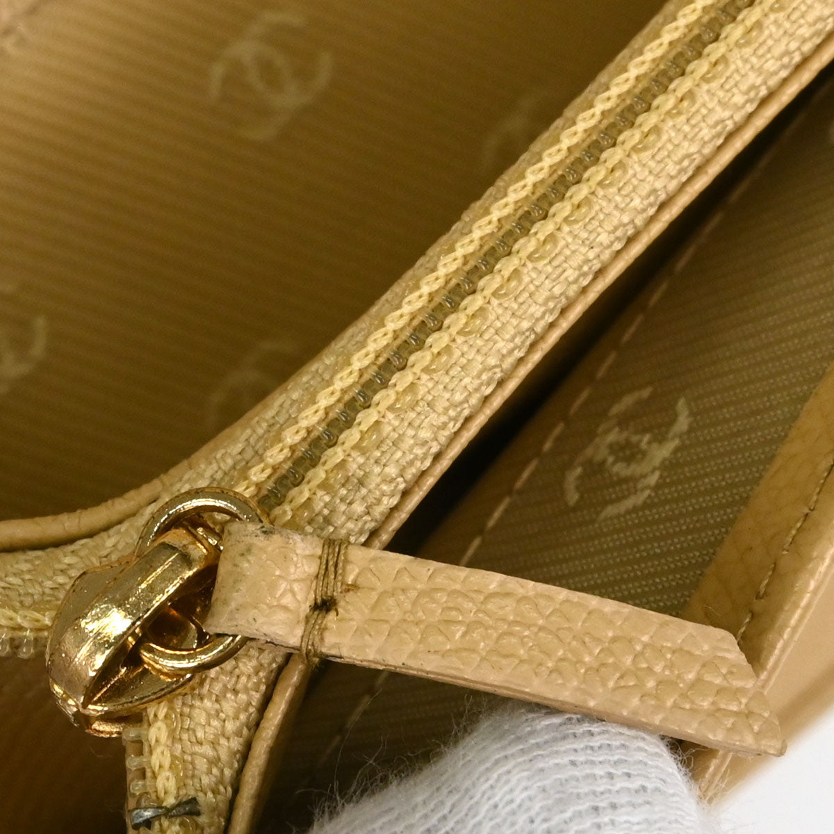 Chanel Beige Calfskin Bifold Long Wallet