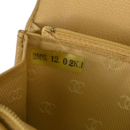 Chanel Beige Calfskin Bifold Long Wallet