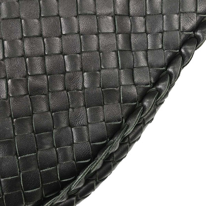 Bottega Veneta Black Lambskin Intrecciato Hobo Handbag