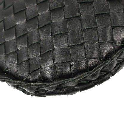 Bottega Veneta Black Lambskin Intrecciato Hobo Handbag
