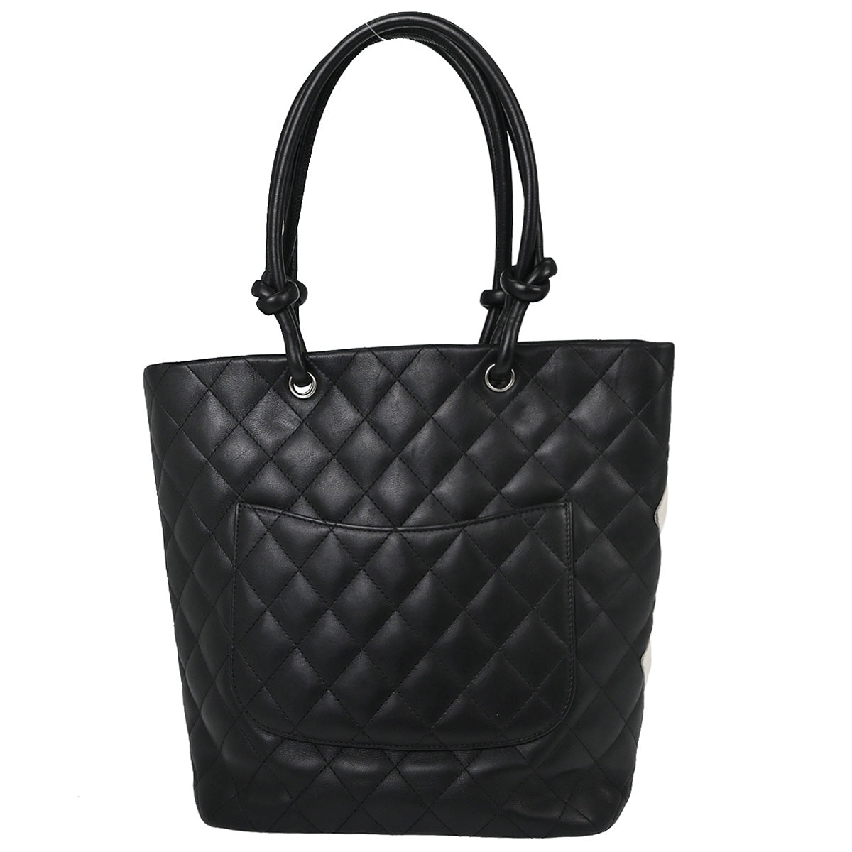 Chanel Black Calfskin Cambon Ligne Tote Handbag