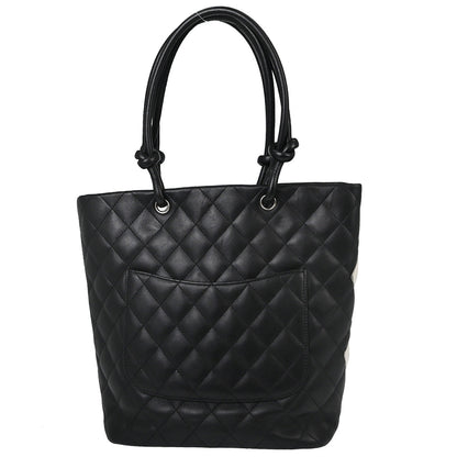 Chanel Black Calfskin Cambon Ligne Tote Handbag