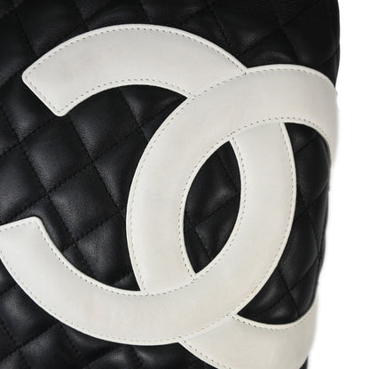 Chanel Black Calfskin Cambon Ligne Tote Handbag
