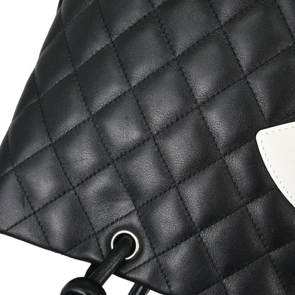 Chanel Black Calfskin Cambon Ligne Tote Handbag
