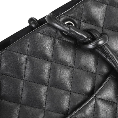 Chanel Black Calfskin Cambon Ligne Tote Handbag