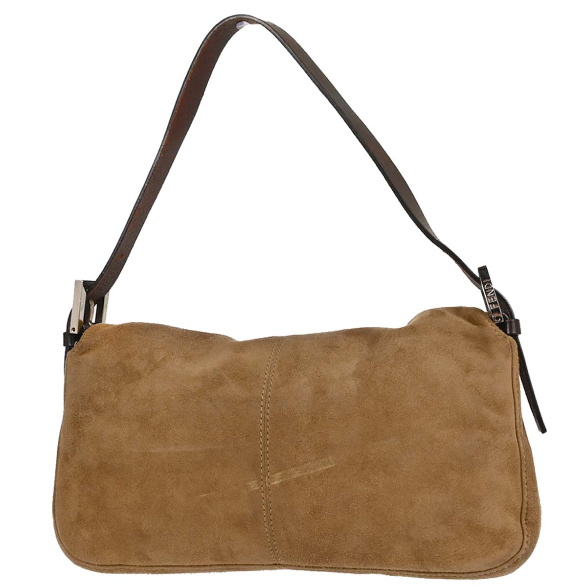 Fendi Brown Suede Baguette Handbag
