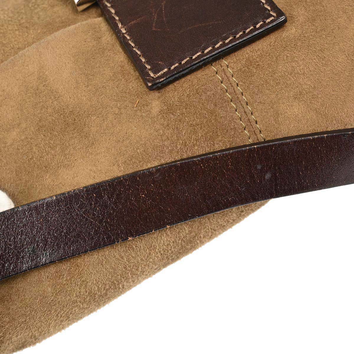 Fendi Brown Suede Baguette Handbag