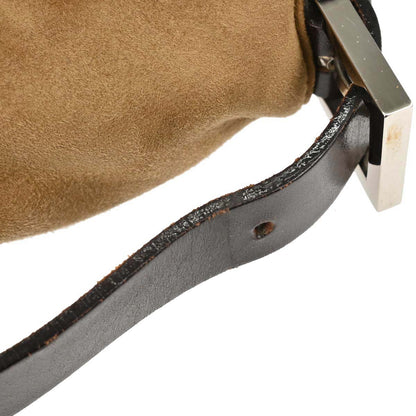 Fendi Brown Suede Baguette Handbag
