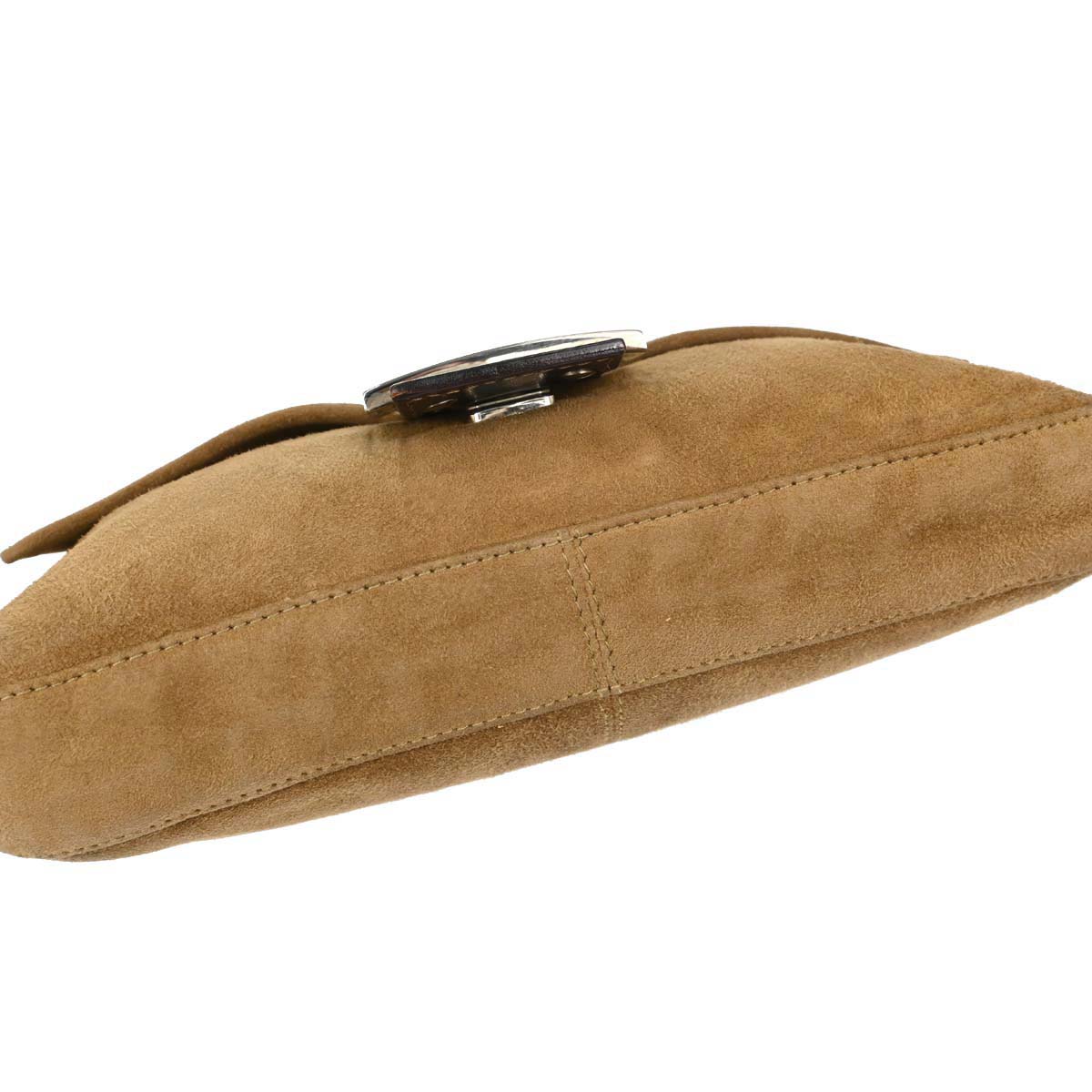 Fendi Brown Suede Baguette Handbag