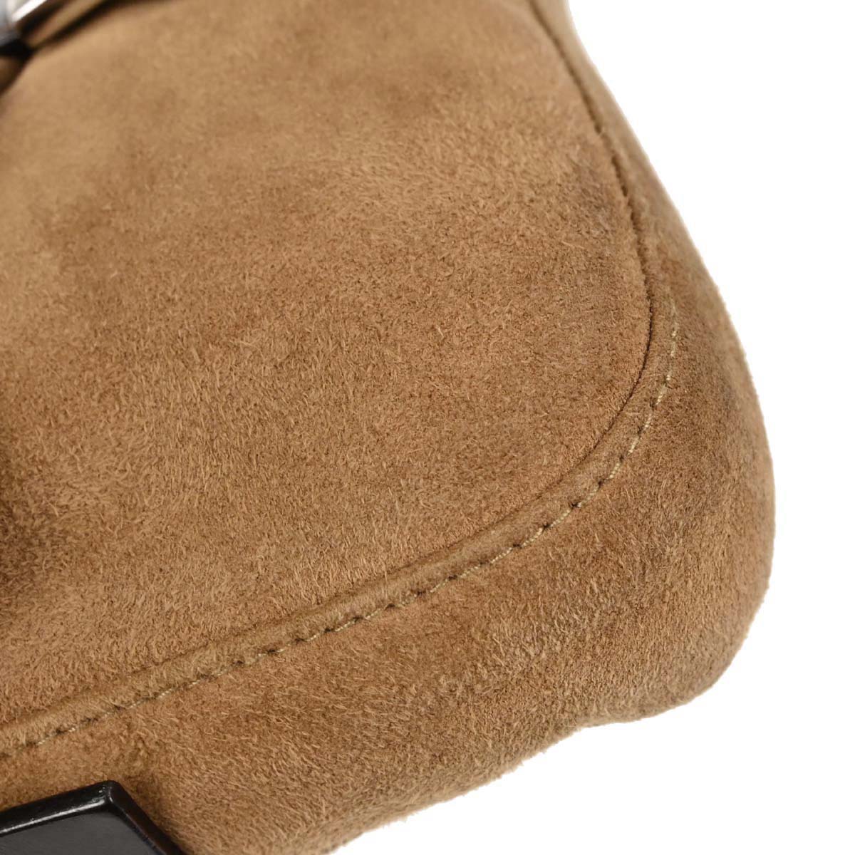 Fendi Brown Suede Baguette Handbag