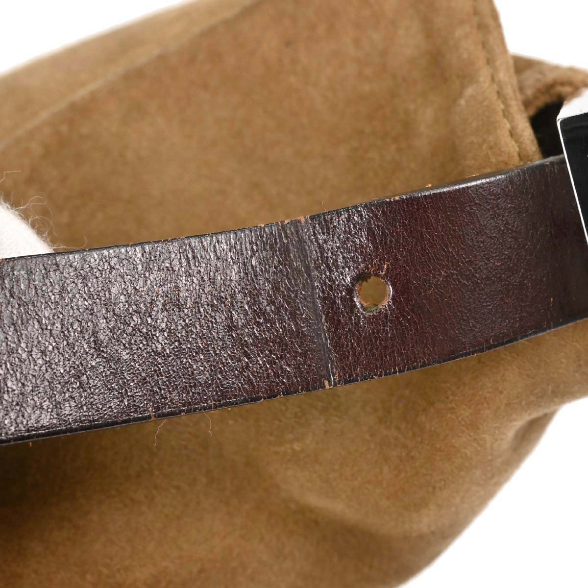 Fendi Brown Suede Baguette Handbag