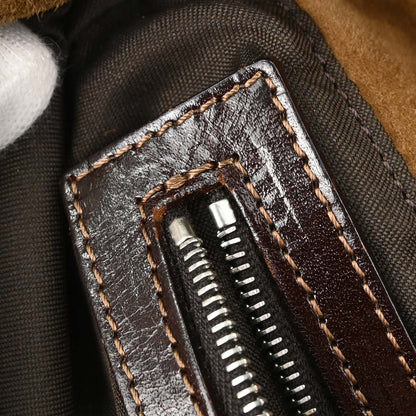 Fendi Brown Suede Baguette Handbag