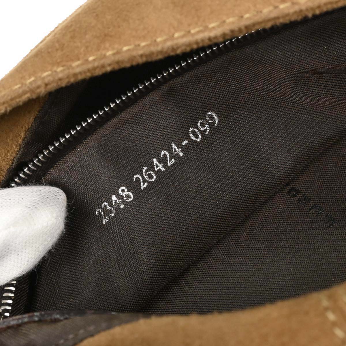 Fendi Brown Suede Baguette Handbag
