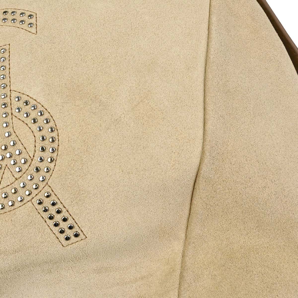 Yves Saint Laurent Beige Suede Medium Mombasa Handbag