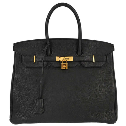 Hermes Black Togo Birkin 35 Handbag