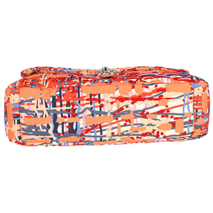 Chanel 2018 Orange Nylon Foulard Flap 2way Shoulder Handbag