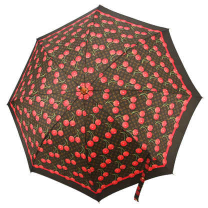 Louis Vuitton Brown Monogram Cherry Parapluie Umbrella M70125 Small Good