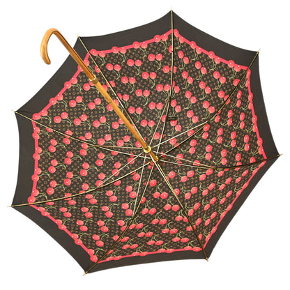 Louis Vuitton Brown Monogram Cherry Parapluie Umbrella M70125 Small Good
