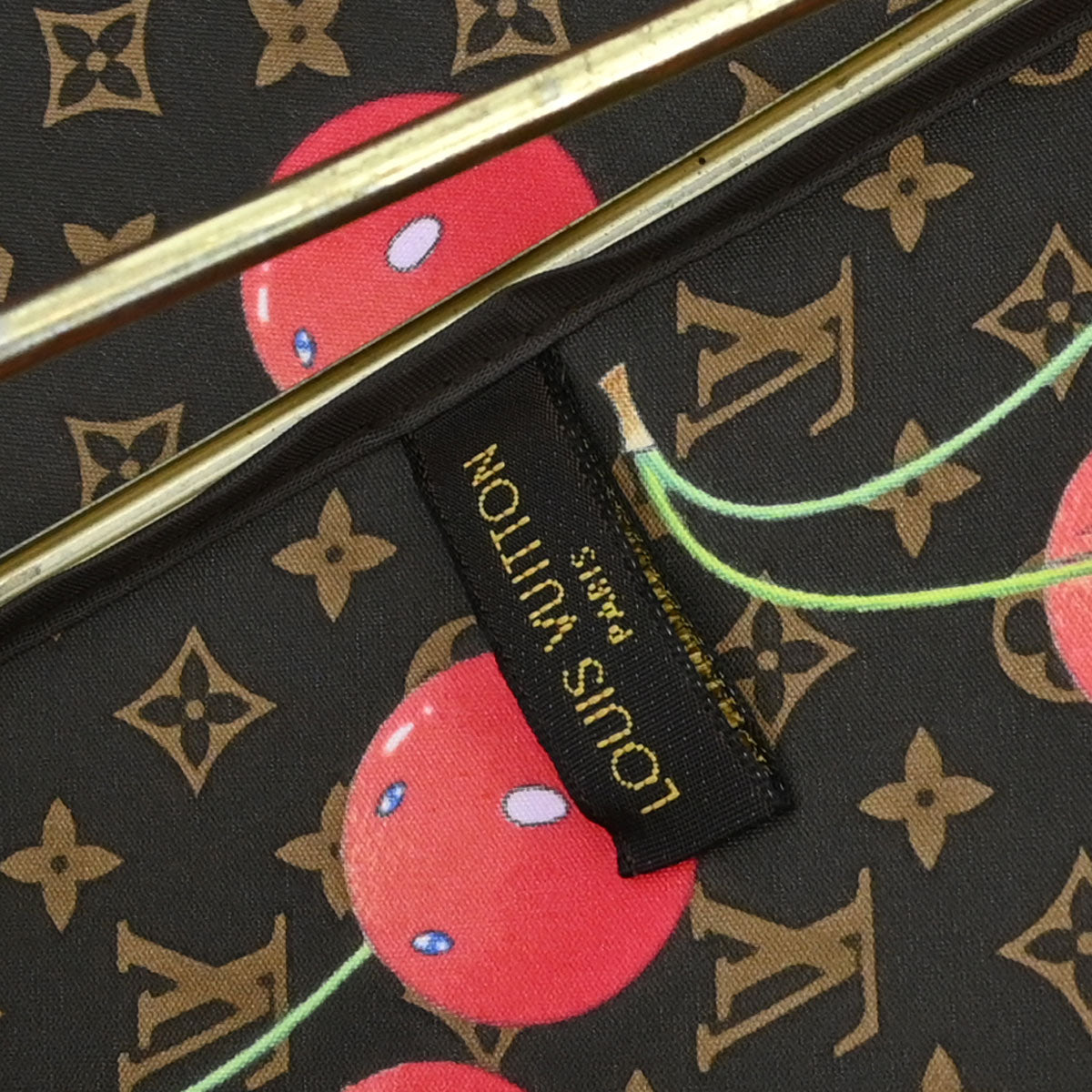 Louis Vuitton Brown Monogram Cherry Parapluie Umbrella M70125 Small Good