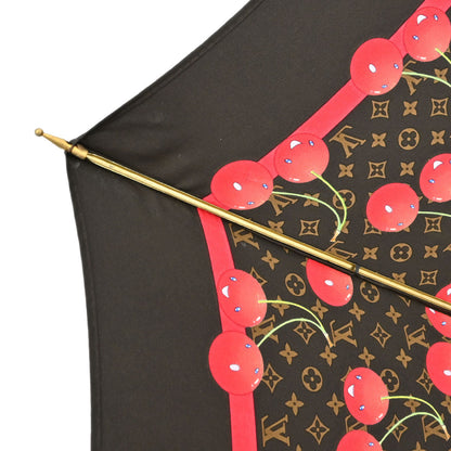 Louis Vuitton Brown Monogram Cherry Parapluie Umbrella M70125 Small Good
