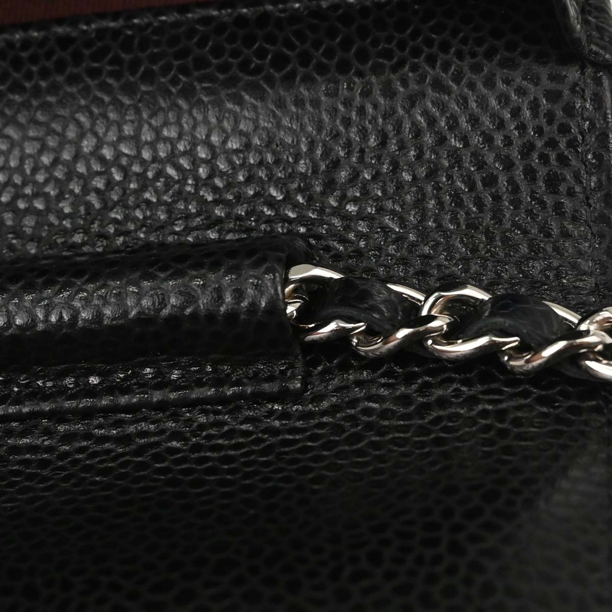 Chanel Black Caviar Skin Classic WOC Wallet on Chain Shoulder Bag