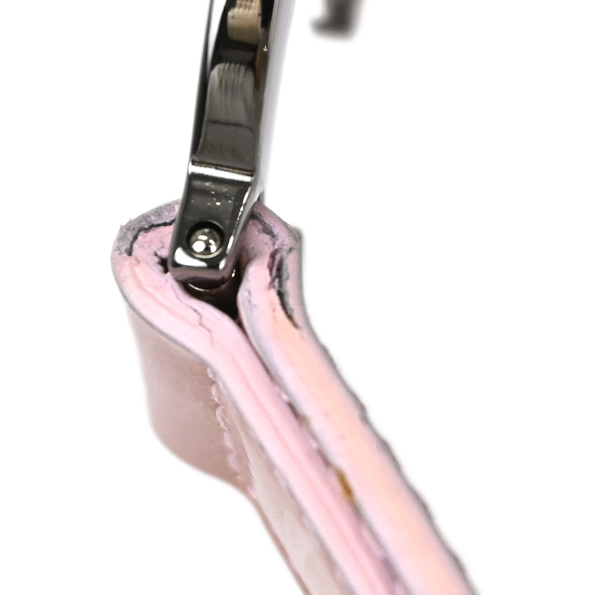 Christian Dior Gray Pink Denim Saddle Handbag