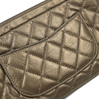 Chanel Metallic Bronze Calfskin Cotton Club Cambon Ligne Handbag