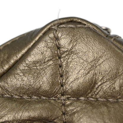Chanel Metallic Bronze Calfskin Cotton Club Cambon Ligne Handbag