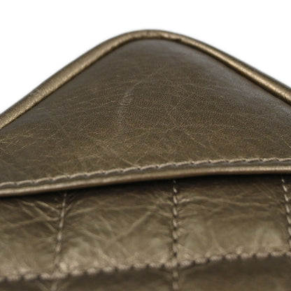 Chanel Metallic Bronze Calfskin Cotton Club Cambon Ligne Handbag