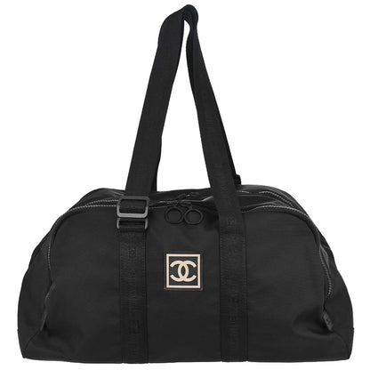 Chanel Black Nylon Sport Line Duffle Handbag