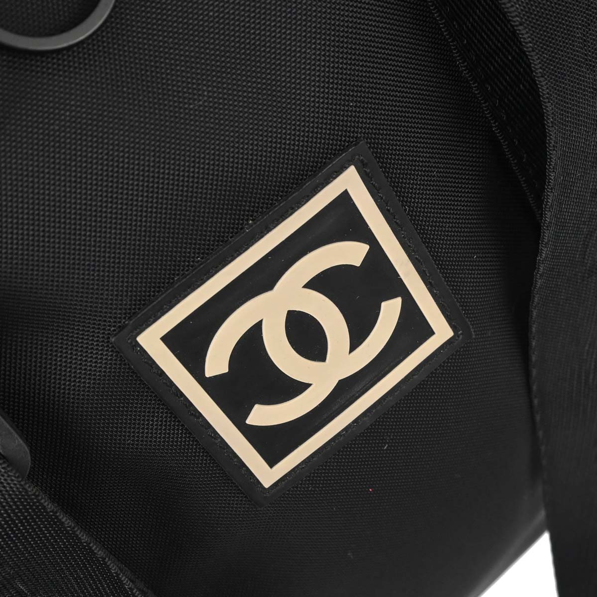 Chanel Black Nylon Sport Line Duffle Handbag