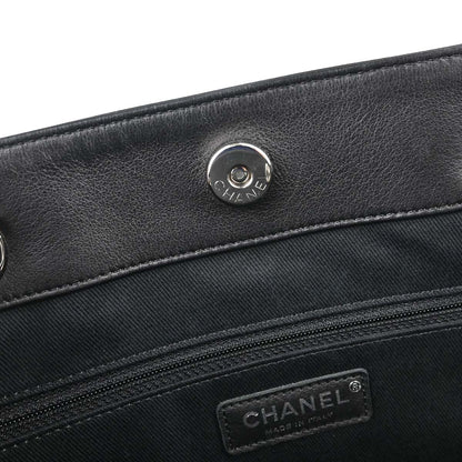 Chanel Black Patent Leather Tote Handbag