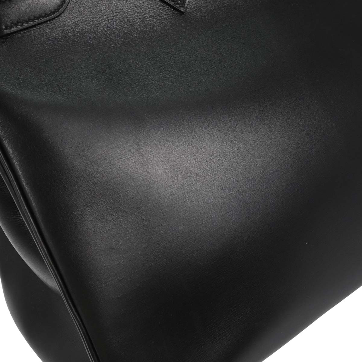 Hermes Black Box Calf Birkin 35 Handbag