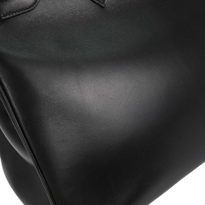 Hermes Black Box Calf Birkin 35 Handbag