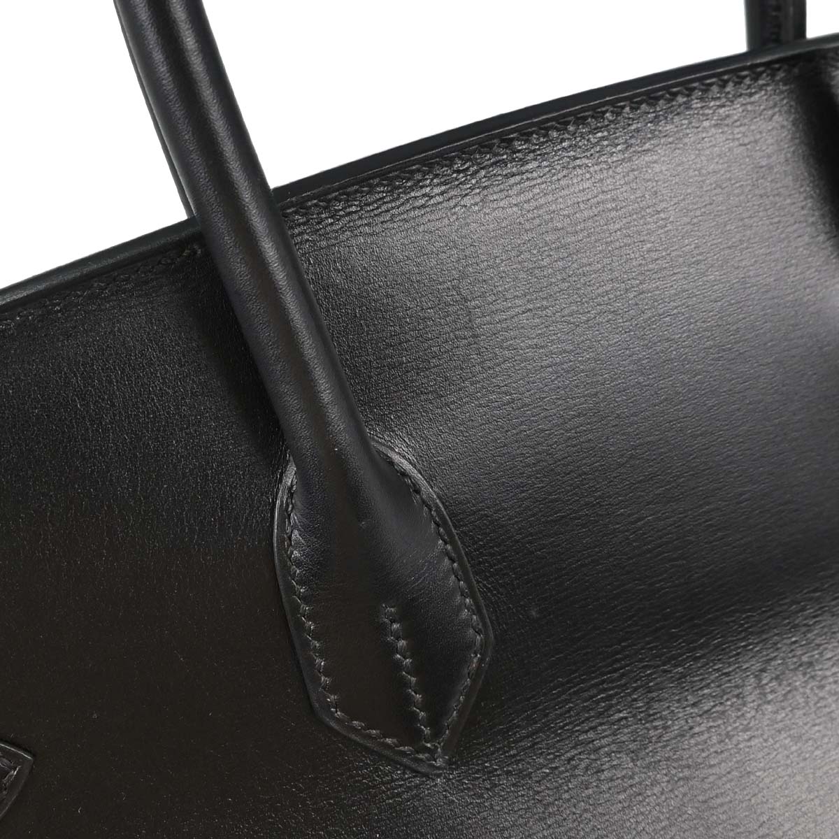 Hermes Black Box Calf Birkin 35 Handbag