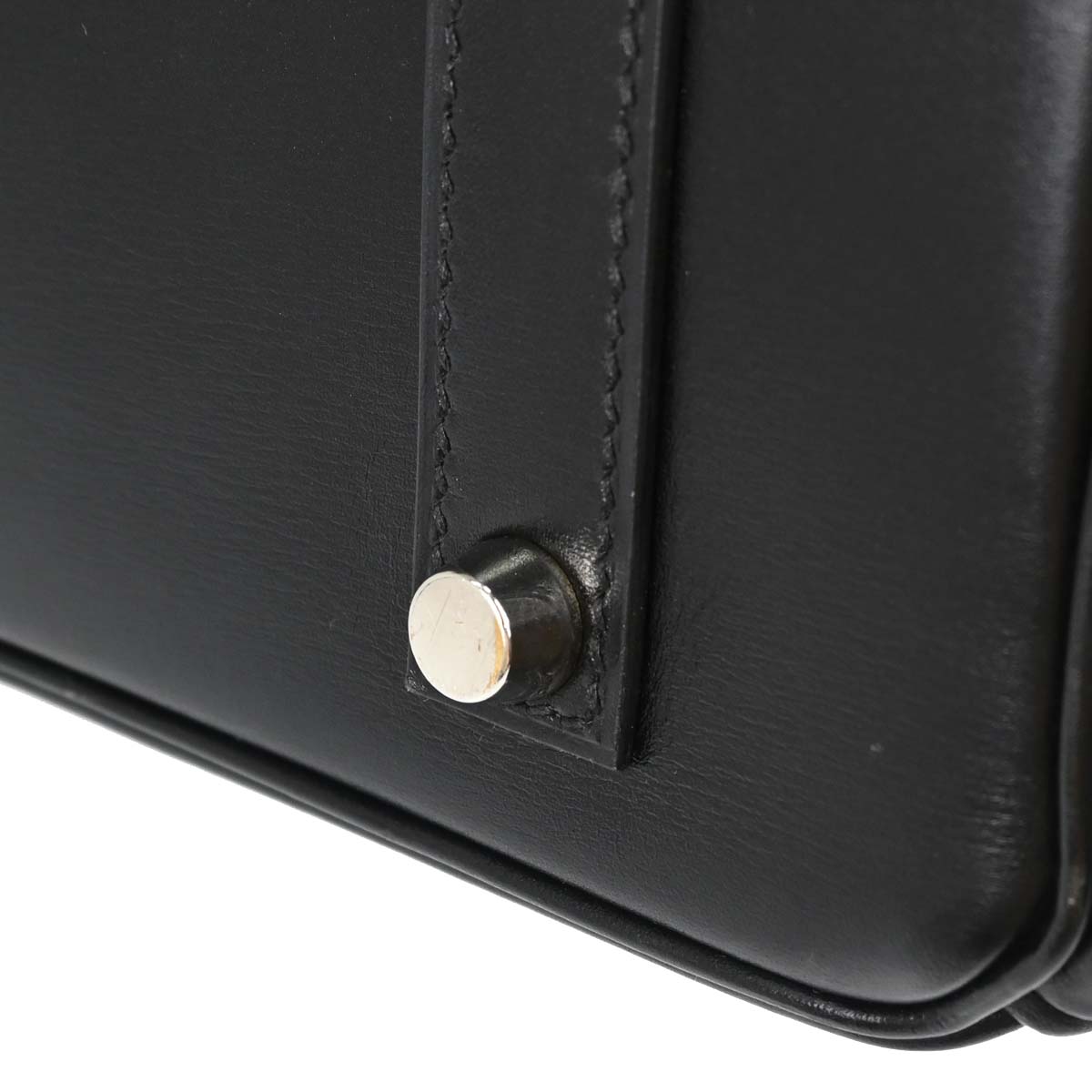 Hermes Black Box Calf Birkin 35 Handbag
