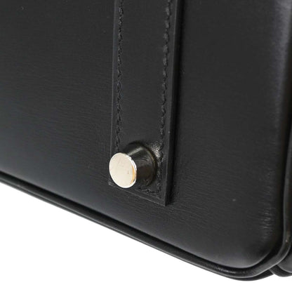 Hermes Black Box Calf Birkin 35 Handbag